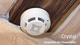  Presentation with fire alarm - Slide deck consisting of fire alarm - smoke detector background and a coral colored foreground