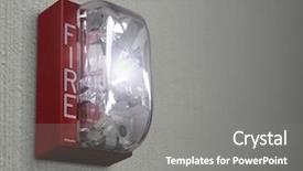  Presentation with fire alarm - Slide deck featuring fire alarm as a light background and a gray colored foreground