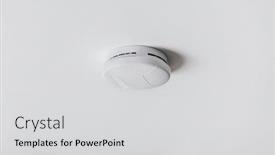  Presentation with fire alarm - Colorful slide deck enhanced with fire-alarm-system-safety backdrop and a light gray colored foreground