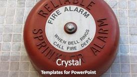  Presentation with fire alarm - PPT theme having fire alarm background and a  colored foreground