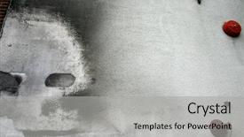  Presentation with fire sprinkler system - Colorful PPT theme enhanced with stucco wall with fire alarm backdrop and a light gray colored foreground