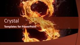  Presentation with alphabet - Slide deck featuring fire alphabet letter s background and a tawny brown colored foreground