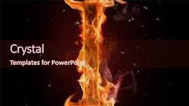  Presentation with alphabet - PPT theme consisting of fire alphabet letter i background and a wine colored foreground