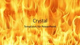  Presentation with flames - Theme with fire and flames background huge background and a gold colored foreground