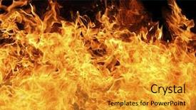 Presentation with fire alarm - Slides consisting of fire and flames background and a gold colored foreground