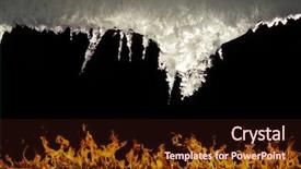  Presentation with fire ice - Colorful PPT theme enhanced with trail in the mornigwoods vanishing in the morning mist backdrop and a tawny brown colored foreground