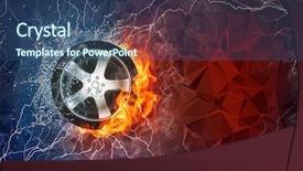  Presentation with lightening - Slide deck featuring fire and water with lightening background and a ocean colored foreground