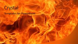  Presentation with fire - Presentation theme with fire background background and a gold colored foreground