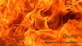  Presentation with fire - Slides featuring fire background background and a gold colored foreground