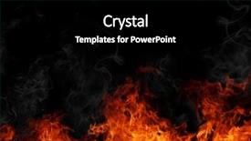  Presentation with fire phoenix - Beautiful PPT layouts featuring fire background backdrop and a black colored foreground