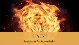  Presentation with fire ball - Beautiful presentation featuring fire ball with free space backdrop and a yellow colored foreground