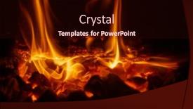  Presentation with fire - Presentation theme with fire-burning-with-not-much background and a wine colored foreground