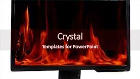  Presentation with history earth globe isolated white - Colorful slides enhanced with fire cable - burning lcd monitor isolated backdrop and a wine colored foreground