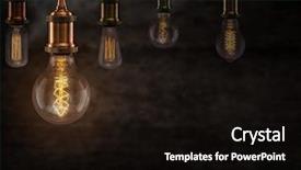  Presentation with light bulbs - Colorful presentation design enhanced with fire cable - vintage light bulbs on dark backdrop and a black colored foreground