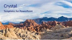  Presentation with nevada - PPT theme featuring fire canyon in valley background and a light blue colored foreground