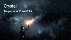  Presentation with solution - Theme having fire chief - he is searching for solution background and a tawny brown colored foreground