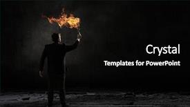  Presentation with solution - Beautiful slides featuring fire chief - he is searching for solution backdrop and a black colored foreground