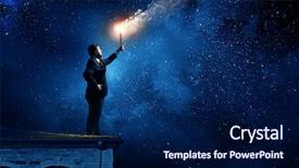  Presentation with solution - PPT theme featuring fire chief - he is searching for solution background and a  colored foreground