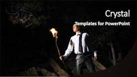  Presentation with brave - Slide set having fire chief - image of brave man holding background and a black colored foreground