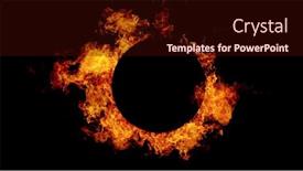  Presentation with circle - Presentation theme consisting of fire-circle-with-free-space background and a wine colored foreground