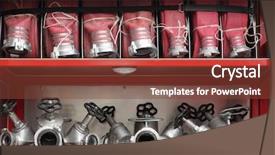  Presentation with fire safety - Colorful presentation theme enhanced with fire cocks and hoses accurate backdrop and a  colored foreground