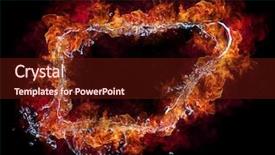  Presentation with fireball - Beautiful presentation featuring fire connection in frame design backdrop and a tawny brown colored foreground