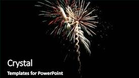  Presentation with night sky - Presentation having fire crackers - fireworks at night background and a  colored foreground