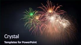  Presentation with fireworks - Audience pleasing PPT layouts consisting of fire crackers - fireworks in sky mixed media backdrop and a wine colored foreground
