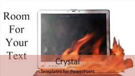  Presentation with fire insurance - Beautiful PPT theme featuring fire danger work protest burning backdrop and a red colored foreground
