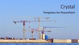  Presentation with fire drill - Theme with fire drill - construction of petrochemical plant venice background and a light blue colored foreground