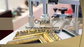  Presentation with tool belt tools - PPT theme consisting of fire drill - photo frame making tools background and a coral colored foreground