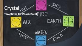  Presentation with cold water - PPT layouts with fire earth water air 4 background and a dark gray colored foreground