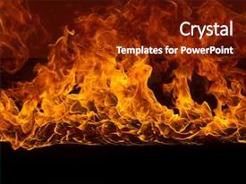 Fire Explosive Blazing Flames Over Black Background PPT template 17 ...
