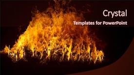  Presentation with flat earth on black - Cool new slide deck with fire explosive - blazing flames over black background backdrop and a wine colored foreground