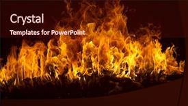  Presentation with flames - Colorful presentation enhanced with fire explosive - blazing flames over black background backdrop and a wine colored foreground