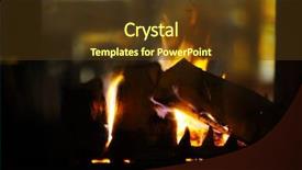  Presentation with flame - Colorful slide deck enhanced with fire family - abstract fireplace flame background backdrop and a tawny brown colored foreground