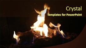 Presentation with flames - Cool new presentation theme with fire-fire-and-flames-burning backdrop and a wine colored foreground
