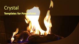  Presentation with flames - PPT theme enhanced with fire-fire-and-flames-burning background and a wine colored foreground
