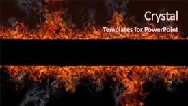  Presentation with flame - Audience pleasing presentation theme consisting of fire flame background backdrop and a wine colored foreground