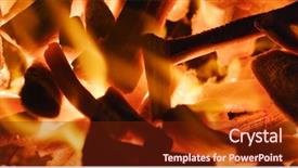  Presentation with charcoal - Slide deck enhanced with fire flame in the bbq background and a tawny brown colored foreground