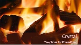  Presentation with charcoal - Amazing presentation design having fire flame in the bbq backdrop and a wine colored foreground