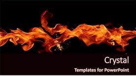  Presentation with flame - Slide set featuring fire flame on black background background and a wine colored foreground