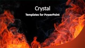  Presentation with flame - Colorful slides enhanced with fire flame with smoke backdrop and a black colored foreground