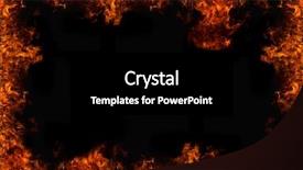  Presentation with flame - PPT theme with fire flame background and a black colored foreground