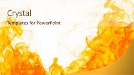  Presentation with flames - PPT theme consisting of fire flames - fire flameon white background background and a cream colored foreground