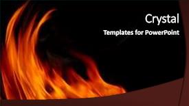  Presentation with flame - Presentation design having fire flames background - flame background and a black colored foreground