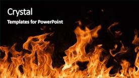  Presentation with flames - Cool new PPT theme with fire flames background close-up backdrop and a black colored foreground