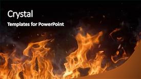  Presentation with flames - Slides enhanced with fire flames background close-up background and a black colored foreground
