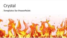  Presentation with flames - Slides having fire flames background with free background and a white colored foreground