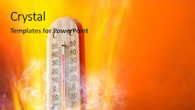  Presentation with flames - Cool new slide set with fire flames hot weather backdrop and a gold colored foreground